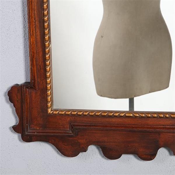 Grote foto antieke spiegels mahoniehouten spiegellijst met goudkleurig lijstwerk ca. 1890 no.901240 hoogte antiek en kunst spiegels