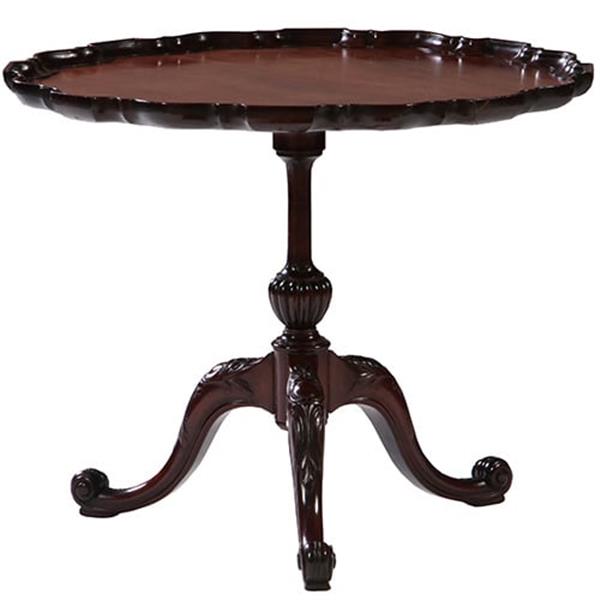Grote foto antieke bijzettafel wijntafel salontafelhoogte ca. 1870 rond en sterk geschulpt no.792916 antiek en kunst stoelen en banken