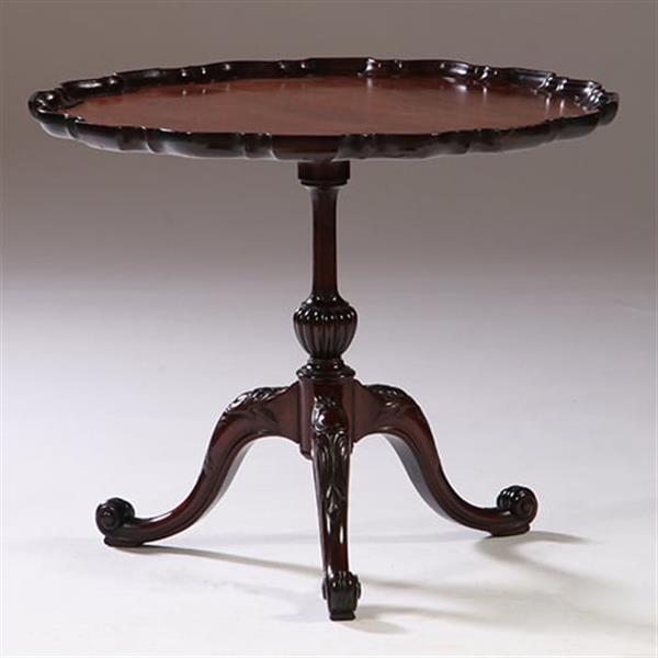 Grote foto antieke bijzettafel wijntafel salontafelhoogte ca. 1870 rond en sterk geschulpt no.792916 antiek en kunst stoelen en banken