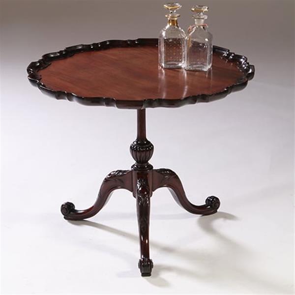 Grote foto antieke bijzettafel wijntafel salontafelhoogte ca. 1870 rond en sterk geschulpt no.792916 antiek en kunst stoelen en banken