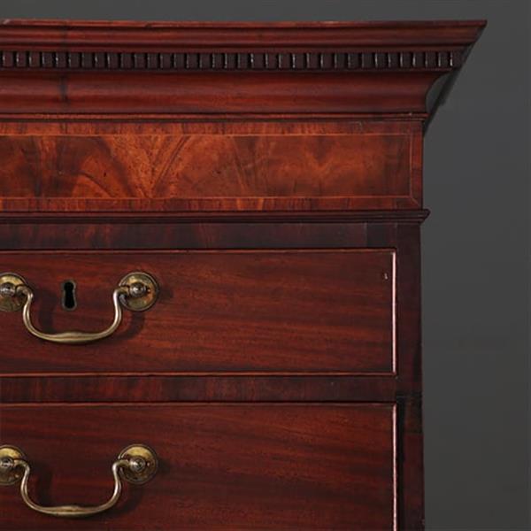 Grote foto antieke ladenkasten chest on chest tallboy ca. 1790 in mahonie met bureau no.910661 antiek en kunst overige in antiek gebruiksvoorwerpen