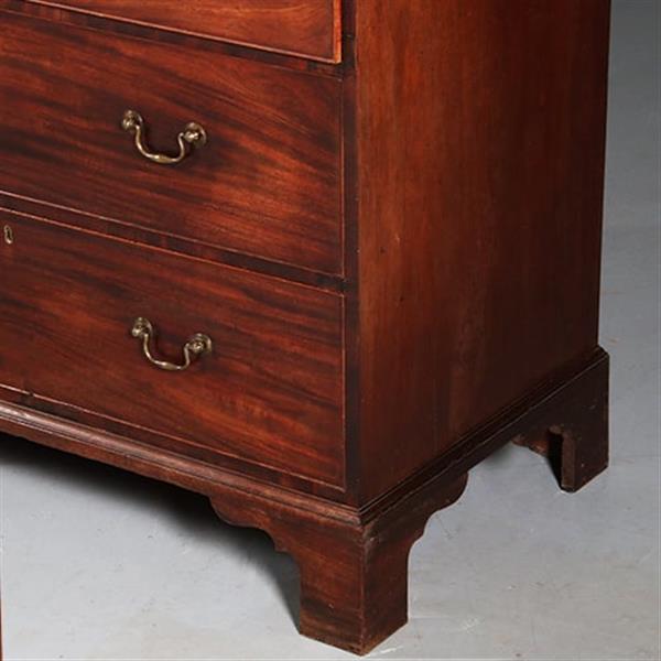Grote foto antieke ladenkasten chest on chest tallboy ca. 1790 in mahonie met bureau no.910661 antiek en kunst overige in antiek gebruiksvoorwerpen