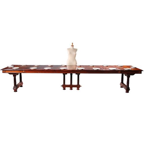 Grote foto zeer lange tafel voor 18 personen ca 1880 historisme no.862495 antiek en kunst stoelen en banken