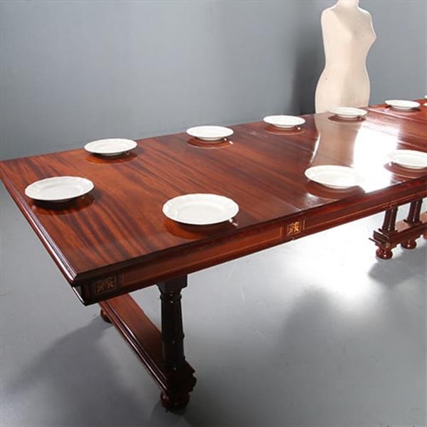 Grote foto zeer lange tafel voor 18 personen ca 1880 historisme no.862495 antiek en kunst stoelen en banken