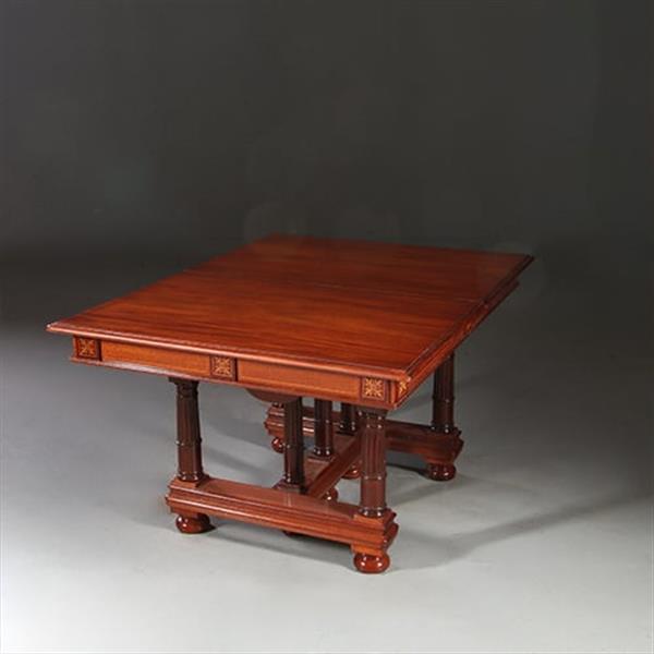 Grote foto zeer lange tafel voor 18 personen ca 1880 historisme no.862495 antiek en kunst stoelen en banken