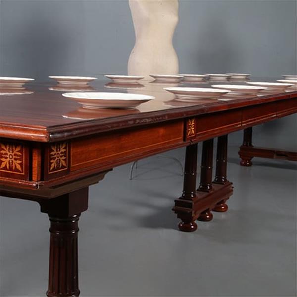 Grote foto zeer lange tafel voor 18 personen ca 1880 historisme no.862495 antiek en kunst stoelen en banken