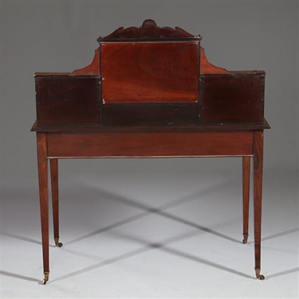 Grote foto antieke bureau zeer elegant palissander damesbureau rijk ingelegd ca. 1860 met leer en brons no.911 antiek en kunst overige in antiek gebruiksvoorwerpen