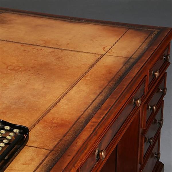 Grote foto mahonie bureau goud gestempeld doorleefd leer ca 1870 no.913145 antiek en kunst overige in antiek gebruiksvoorwerpen