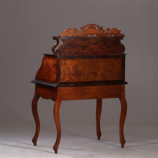 Grote foto prachtig ingelegde hollandse willem iii dames secretaire ca 1870 wortelnoten met zwart no.931135 antiek en kunst overige in antiek gebruiksvoorwerpen