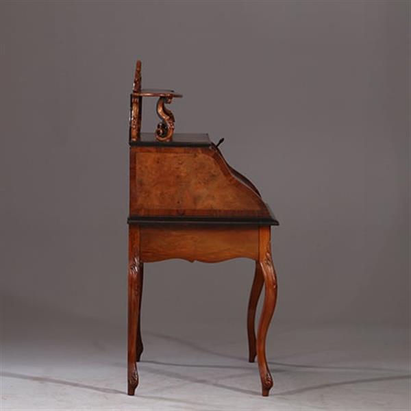 Grote foto prachtig ingelegde hollandse willem iii dames secretaire ca 1870 wortelnoten met zwart no.931135 antiek en kunst overige in antiek gebruiksvoorwerpen