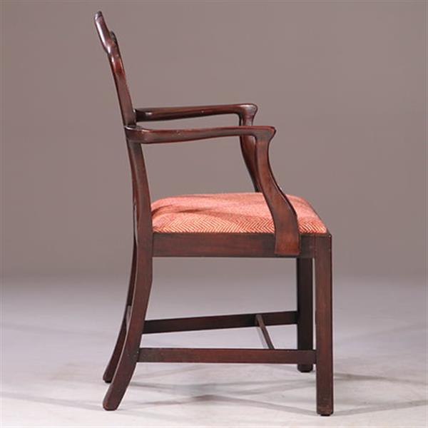 Grote foto 8 eetkamerstoelen met nieuwe bekleding naar wens 2 met armleuningen ca 1890 no.931160 antiek en kunst stoelen en banken