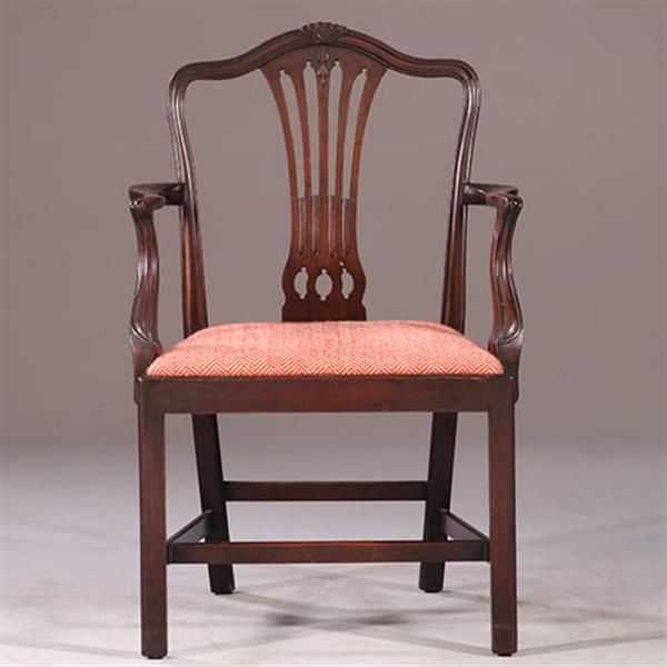 Grote foto 8 eetkamerstoelen met nieuwe bekleding naar wens 2 met armleuningen ca 1890 no.931160 antiek en kunst stoelen en banken