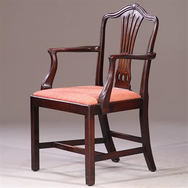 Grote foto 8 eetkamerstoelen met nieuwe bekleding naar wens 2 met armleuningen ca 1890 no.931160 antiek en kunst stoelen en banken