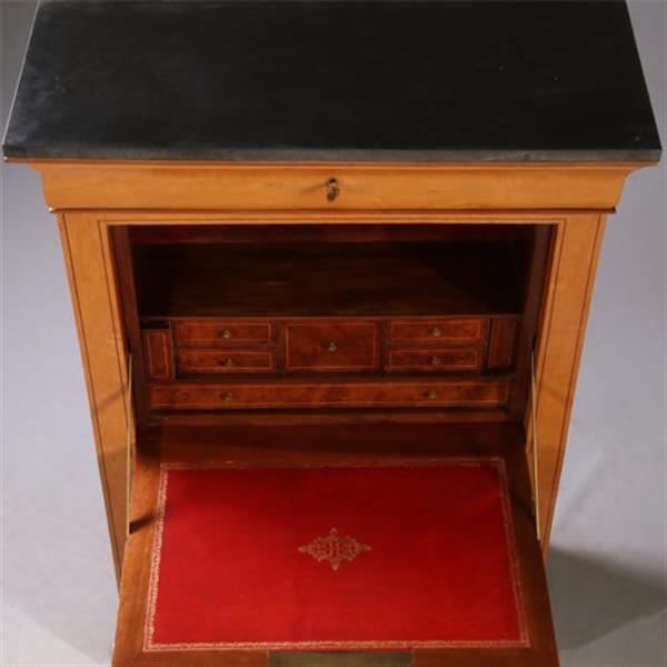 Grote foto blonde secretaire abattant of klep secretaire met geheime vakjes esdoorn met amarant ca 1835 no.93 antiek en kunst overige in antiek gebruiksvoorwerpen