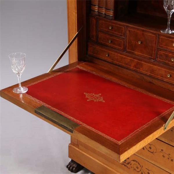 Grote foto blonde secretaire abattant of klep secretaire met geheime vakjes esdoorn met amarant ca 1835 no.93 antiek en kunst overige in antiek gebruiksvoorwerpen