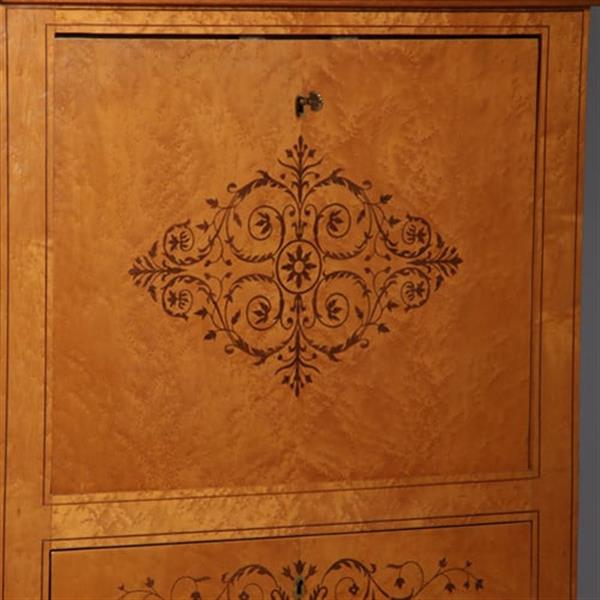Grote foto blonde secretaire abattant of klep secretaire met geheime vakjes esdoorn met amarant ca 1835 no.93 antiek en kunst overige in antiek gebruiksvoorwerpen