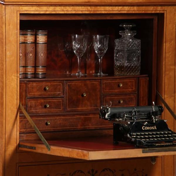 Grote foto blonde secretaire abattant of klep secretaire met geheime vakjes esdoorn met amarant ca 1835 no.93 antiek en kunst overige in antiek gebruiksvoorwerpen
