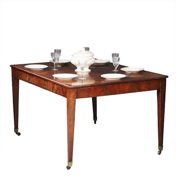 Grote foto louis seize werktafel op strakke tapse poten bloemmahonie randen ca 1800 no.932635 antiek en kunst stoelen en banken