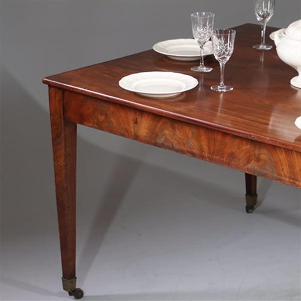 Grote foto louis seize werktafel op strakke tapse poten bloemmahonie randen ca 1800 no.932635 antiek en kunst stoelen en banken