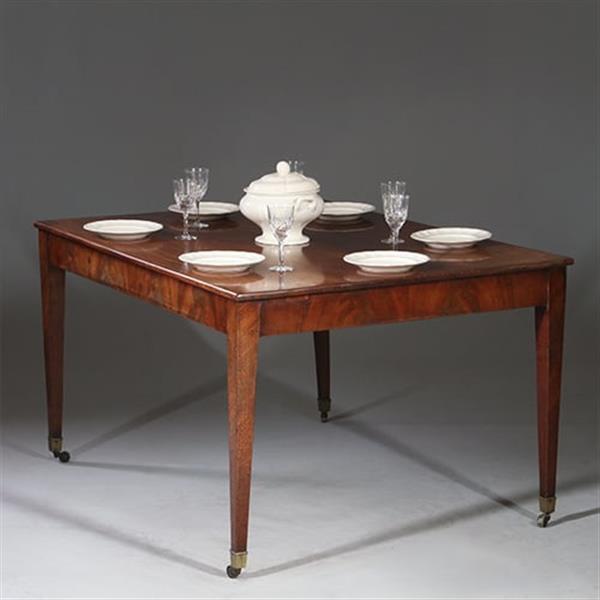Grote foto louis seize werktafel op strakke tapse poten bloemmahonie randen ca 1800 no.932635 antiek en kunst stoelen en banken