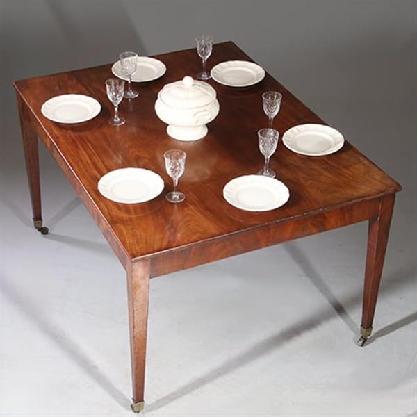 Grote foto louis seize werktafel op strakke tapse poten bloemmahonie randen ca 1800 no.932635 antiek en kunst stoelen en banken