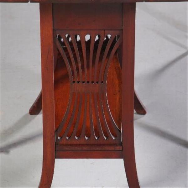 Grote foto engelse salontafel dubbele sutherland table ca 1900 mahonie satijn en palmhout no.711612 antiek en kunst stoelen en banken
