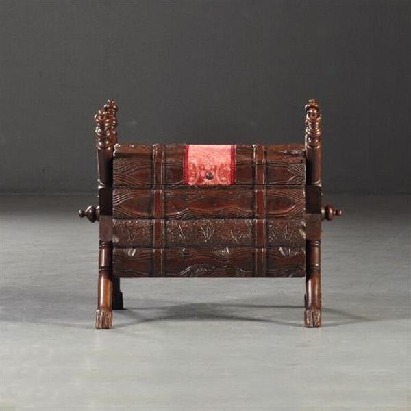 Grote foto opbergkistje in de vorm van gebundelde haardblokken ca 1865 hollands no. 200252 antiek en kunst stoelen en banken