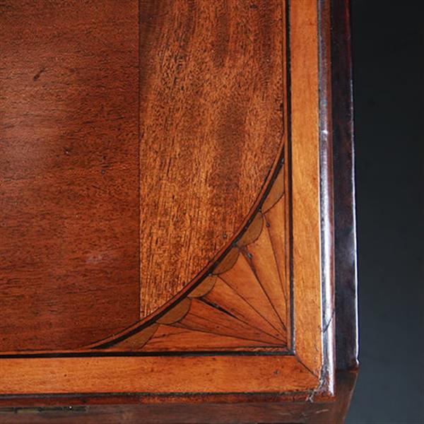 Grote foto engels georgian topbureau ca 1830 mahonie ingelegd met satijnhout no.950130 antiek en kunst overige in antiek gebruiksvoorwerpen