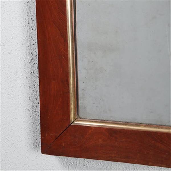 Grote foto rechthoekige biedermeier spiegel bloemmahonie en vergulde binnenlijst ca 1830 no.950079 hoogte 0 9 antiek en kunst spiegels