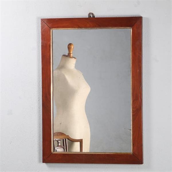 Grote foto rechthoekige biedermeier spiegel bloemmahonie en vergulde binnenlijst ca 1830 no.950079 hoogte 0 9 antiek en kunst spiegels
