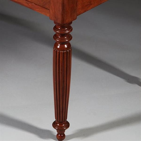 Grote foto franse schrijftafel in acajou mouchet of plum pudding mahonie ca 1830 met groen leer no.960450 antiek en kunst stoelen en banken