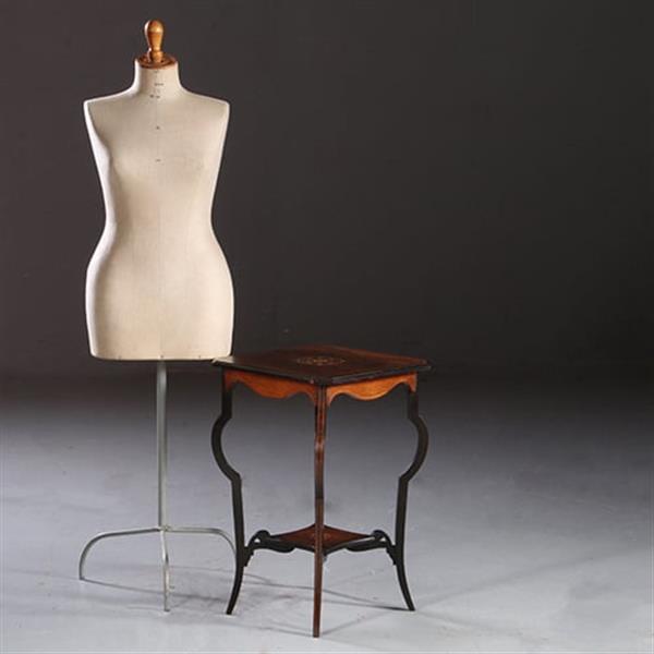 Grote foto vierkant wijntafeltje of bijzettafeltje ingelegde medaillons ca 1875 palissander no. 862460 antiek en kunst stoelen en banken