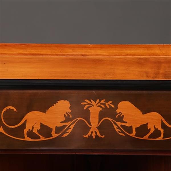 Grote foto hoekkast of hoekvitrine ca 1815 kersen berken ebben en gebruineerd kersen no.962625 antiek en kunst stoelen en banken