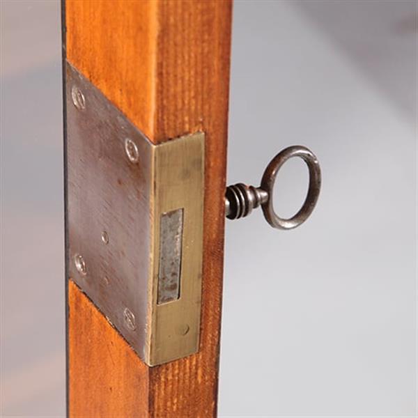 Grote foto hoekkast of hoekvitrine ca 1815 kersen berken ebben en gebruineerd kersen no.962625 antiek en kunst stoelen en banken