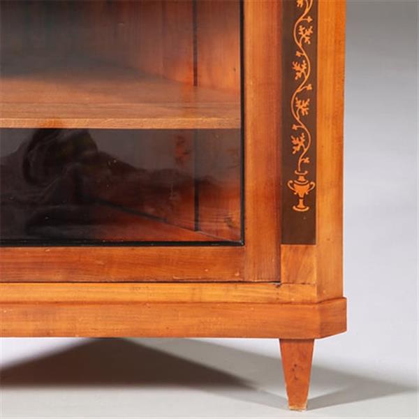 Grote foto hoekkast of hoekvitrine ca 1815 kersen berken ebben en gebruineerd kersen no.962625 antiek en kunst stoelen en banken