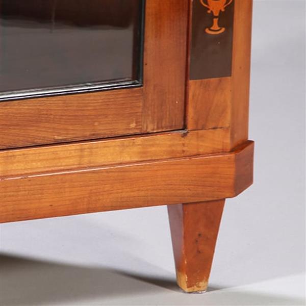 Grote foto hoekkast of hoekvitrine ca 1815 kersen berken ebben en gebruineerd kersen no.962625 antiek en kunst stoelen en banken