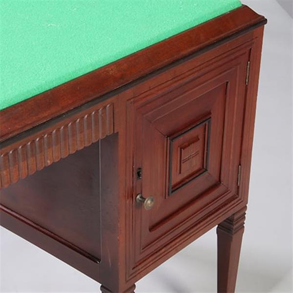 Grote foto art deco bureau schrijftafel in mahonie met groen schrijfblad ca 1915 laden achter deurtjes no.9626 antiek en kunst overige in antiek gebruiksvoorwerpen