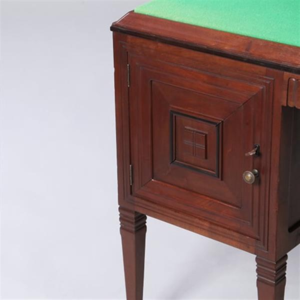 Grote foto art deco bureau schrijftafel in mahonie met groen schrijfblad ca 1915 laden achter deurtjes no.9626 antiek en kunst overige in antiek gebruiksvoorwerpen