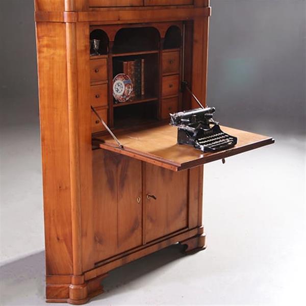 Grote foto kersenhouten hoekkast bar ca 1825 met 4 deuren en secretaire klep onwaarschijnlijk veel ruimte no antiek en kunst overige in antiek gebruiksvoorwerpen