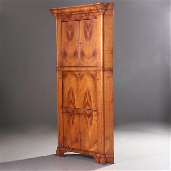 Grote foto kersenhouten hoekkast bar ca 1825 met 4 deuren en secretaire klep onwaarschijnlijk veel ruimte no antiek en kunst overige in antiek gebruiksvoorwerpen