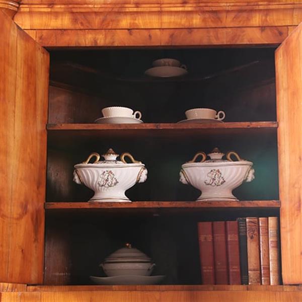 Grote foto kersenhouten hoekkast bar ca 1825 met 4 deuren en secretaire klep onwaarschijnlijk veel ruimte no antiek en kunst overige in antiek gebruiksvoorwerpen