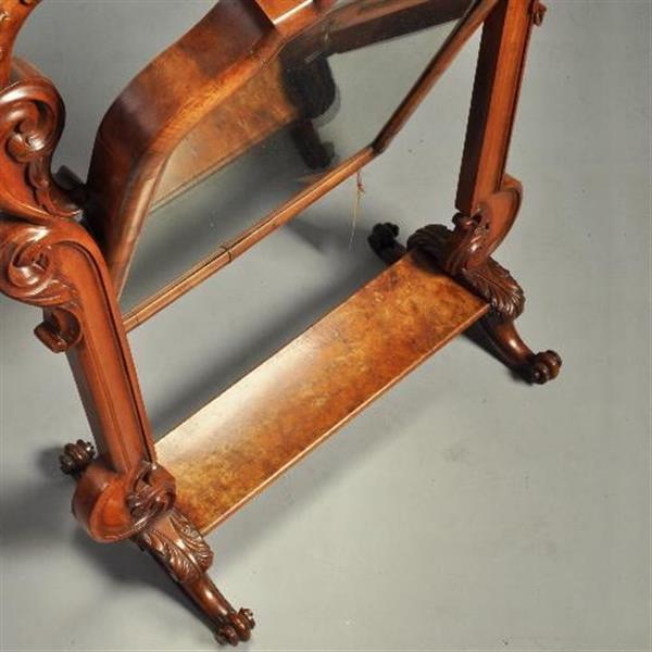 Grote foto antieke spiegels victoriaanse notenhouten passpiegel of kapspiegel ca. 1860 no.991416 hoogte 0 9 antiek en kunst spiegels