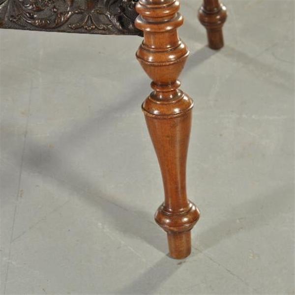 Grote foto wonderlijke bijzettafel met 2 bladen met reli flijstwerk 1870 1890 no.993904 antiek en kunst stoelen en banken