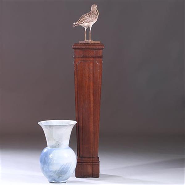 Grote foto hoge vierkante taps lopende zuil 17e 18e eeuw in eikenhout zeer zwaar no.991945 antiek en kunst stoelen en banken