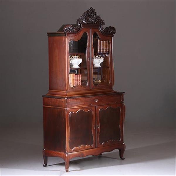 Grote foto hollands mahonie bonheur du jour gesigneerd horrix ca 1870 no.203011 antiek en kunst stoelen en banken