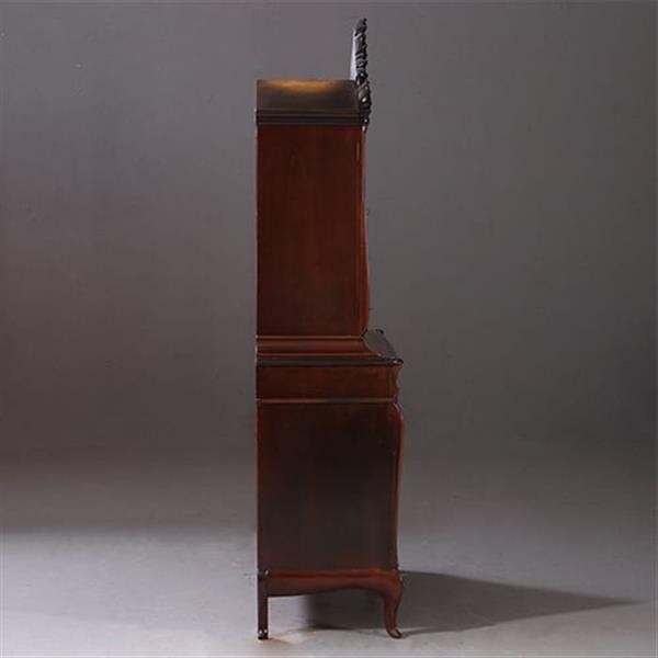 Grote foto hollands mahonie bonheur du jour gesigneerd horrix ca 1870 no.203011 antiek en kunst stoelen en banken