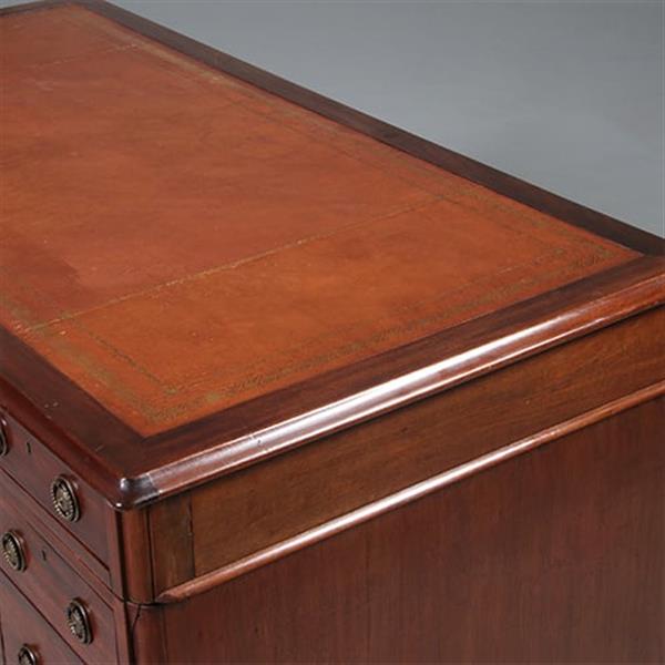 Grote foto mahonie schrijfbureau victoriaans ca 1860 met prachtig goud gestempel oud leer no.211725 antiek en kunst overige in antiek gebruiksvoorwerpen