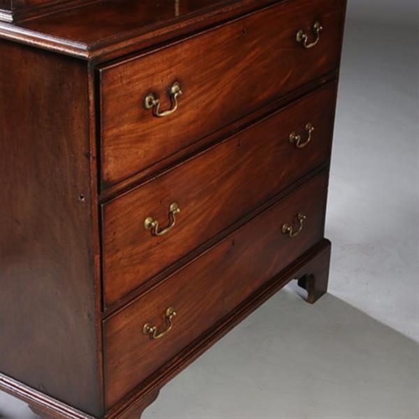 Grote foto boekenkast met bureau of buro bookcase ca 1825 met timpaan donker mahonie no.211760 antiek en kunst overige in antiek gebruiksvoorwerpen