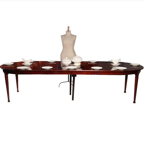Grote foto hollandse smalle coulissentafel louis seize ca 1800 in mahonie op tapse poten no.922850 antiek en kunst stoelen en banken