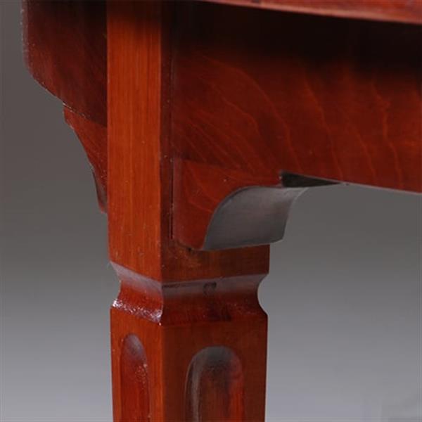 Grote foto hollandse smalle coulissentafel louis seize ca 1800 in mahonie op tapse poten no.922850 antiek en kunst stoelen en banken